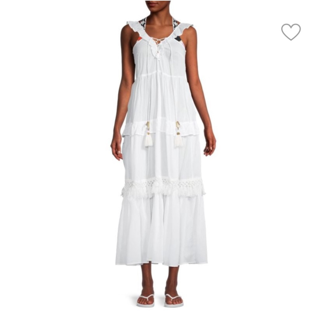 Seashell Tassel Bohemian Tiered Maxi Dress / Beach Coverup by True Destinations